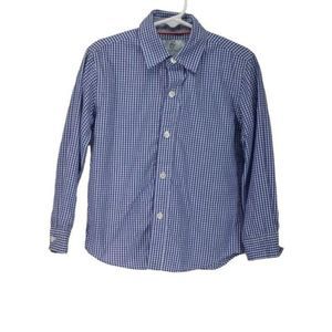Class Club Toddler Blue Checkered Button Up‎ shirt 4t